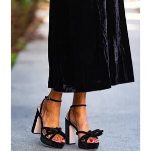 COPY - Loeffler Randall Melany Black Velvet Heels Size 11